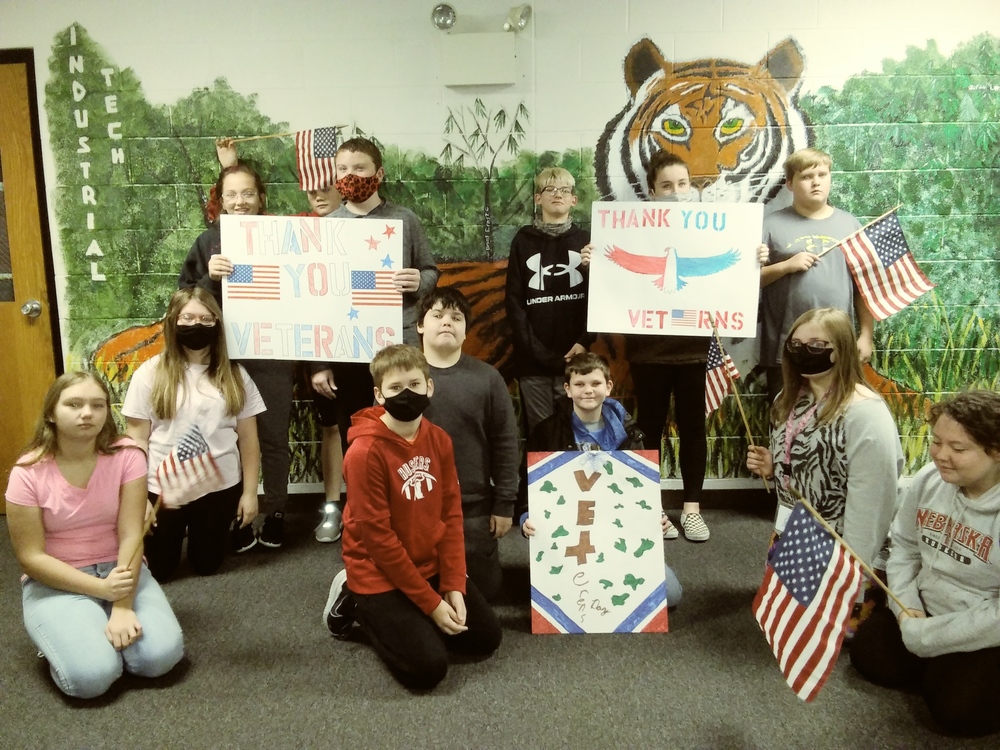 Falls City Middle School Students Pay Tribute to Our Veterans Falls