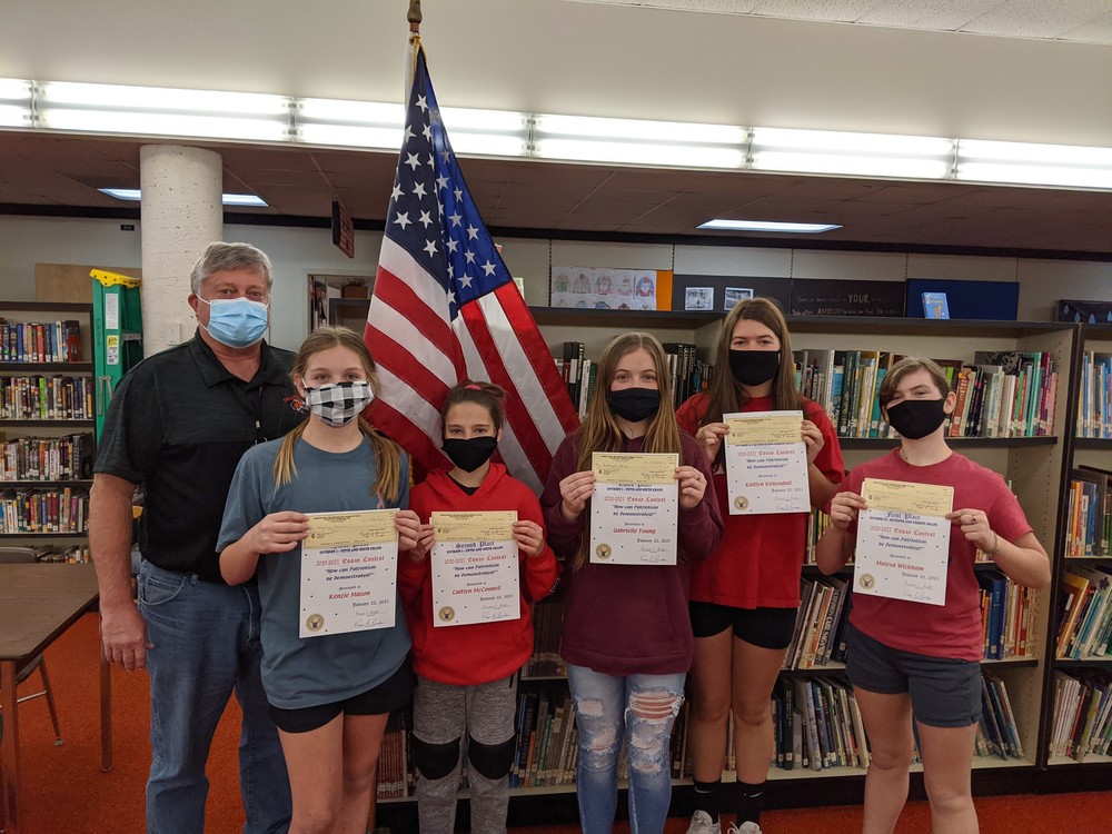 FCMS Students Place in the Elks Americanism Essay Contest